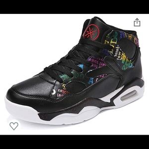 HIGH TOP BLACK/colorful SNEAKERS!!!! Be different!